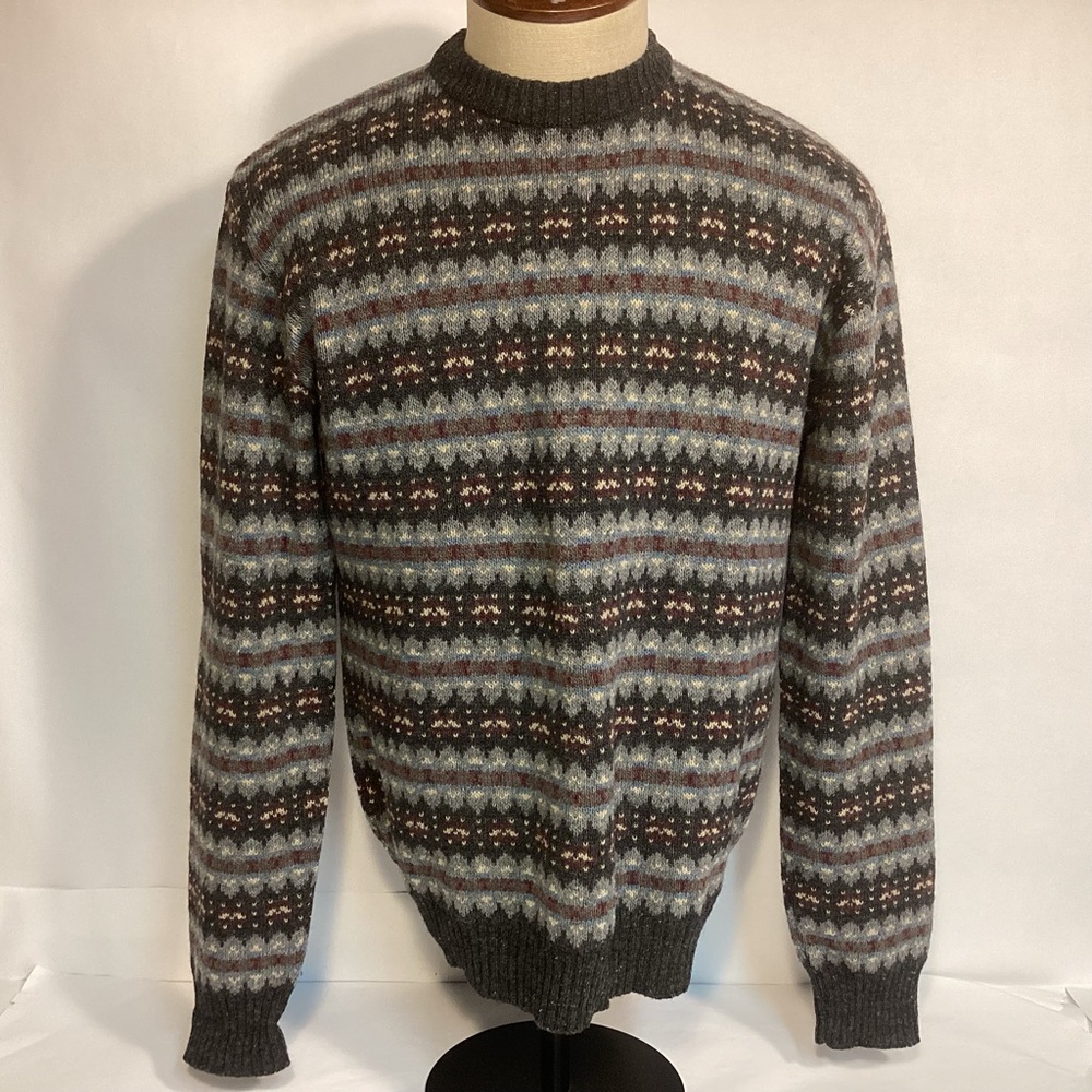 Italain Mens Crewneck Gray Sweater By Monte made in Italy size XL